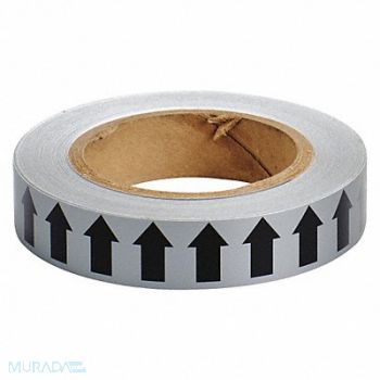 BRADY D3612 Pipe Marking Tape Gray 1in W 90ft Roll L, 5GXF3