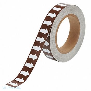 BRADY D3612 Pipe Marking Tape Brwn 1in W 90ft Roll L, 5GXF5