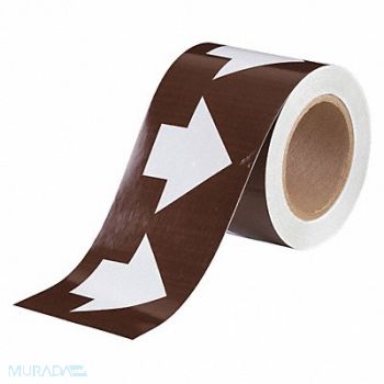 BRADY D3614 Pipe Marking Tape Brwn 4in W 90ft Roll L, 5GXF7