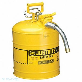 JUSTRITE Type II Safety Can 17-1/2 in H Yellow, 5HE23