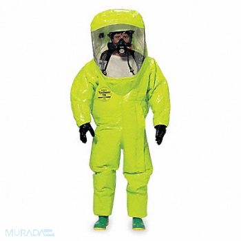 DUPONT D2268 Encapsulated Suit XL Lime Yellow, 5HH21