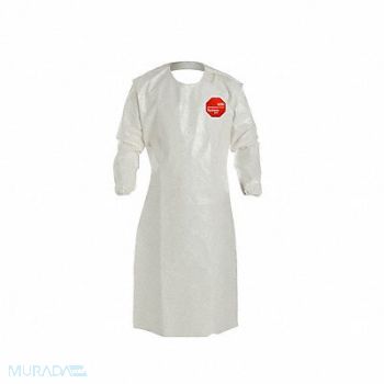 DUPONT Sleeve Apron Univ Whit Polyethylene PK12, 5HH68