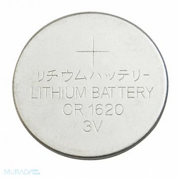 GRAINGER APPROVED Coin Battery Lithium 3VDC 1620, 5HXG7