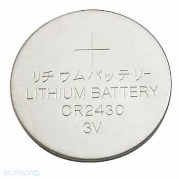 GRAINGER APPROVED Coin Battery Lithium 3VDC 2430, 5HXG8