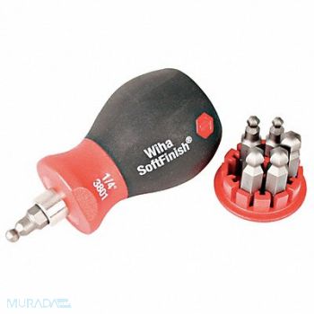 WIHA Stubby Ball Hex Bit Set Pieces 6, 5HYL4