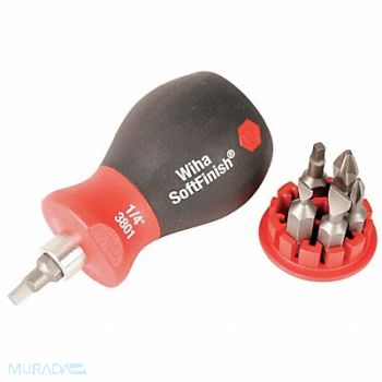 WIHA Stubby Combination Bit Set Pieces 6, 5HYL8