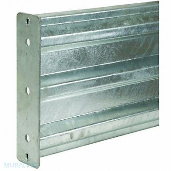 GRAINGER APPROVED Guard Rail 3 Ribbed Bolt on L 116In, 5JEX4