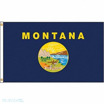 NYLGLO D3772 Montana Flag 5x8 Ft Nylon, 5JFK8