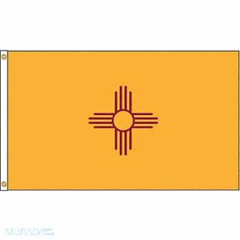 NYLGLO D3772 New Mexico Flag 5x8 Ft Nylon, 5JFL8