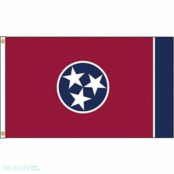 NYLGLO D3771 Tennessee Flag 4x6 Ft Nylon, 5JFP9