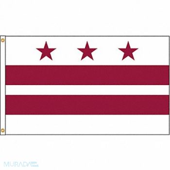 NYLGLO D3771 District Of Columbia Flag 4x6 Ft Nylon, 5JFT7