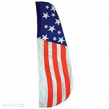 ANNIN FLAGMAKERS US Feather Flag 2x8 Ft Nylon, 5JFZ6
