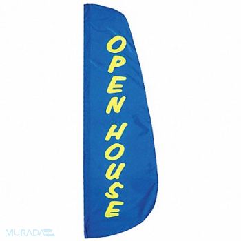 ANNIN FLAGMAKERS Open House Feather Flag 2x8 Ft Nylon, 5JGA1