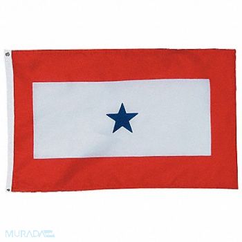 NYLGLO Service Star Flag 3x5 Ft Nylon, 5JGC1