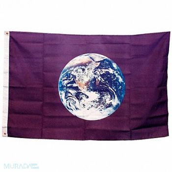 ANNIN FLAGMAKERS Earth Flag 3x5 Ft Nylon, 5JGC2