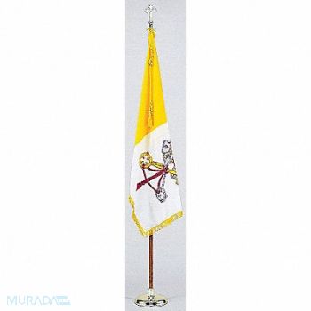 NYLGLO Papal Flag Set W/base Nylon, 5JGC6
