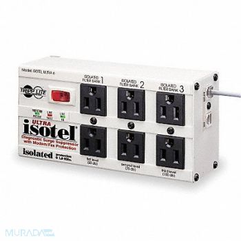 TRIPP LITE Datacom Surge Protector 6 Outlet Gray, 5JK07