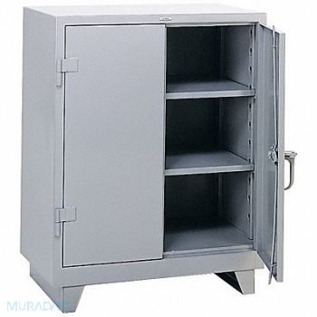 LYON Storage Cabinet 46 x36 x21 DvGry 2Shlv, 5JL37