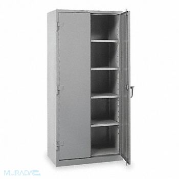 LYON Storage Cabinet 82 x36 x21 DvGry 4Shlv, 5JL39