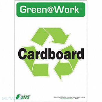 ZING Recycling Adhesive Sign 7x10in PK5, 5JMX9