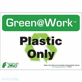 ZING Plastic Only Adhsve Sign 7x10in PK5, 5JMZ2