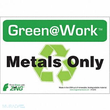 ZING Social Distancing Adhsve Sign 7x10in PK5, 5JMZ5