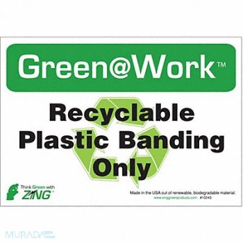 ZING Social Distancing Adhsve Sign 7x10in PK5, 5JMZ8