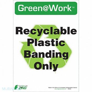 ZING Social Distancing Adhsve Sign 7x10in PK5, 5JMZ7