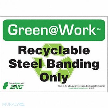 ZING Social Distancing Adhsve Sign 7x10in PK5, 5JNA1