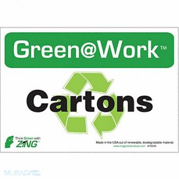 ZING Social Distancing Adhsve Sign 7x10in PK5, 5JNA4