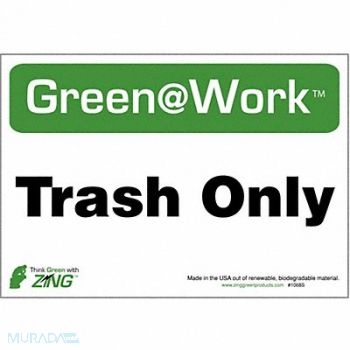 ZING Social Distancing Adhsve Sign 7x10in PK5, 5JNC0