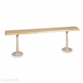 LYON Locker Room Bench 8ft Wide Putty, 5JV10