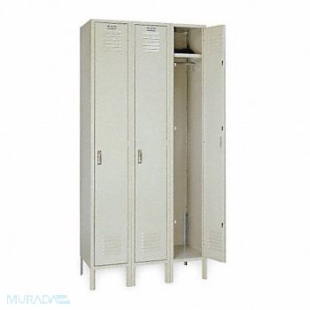 LYON Wardrobe Lockr Lvrd 3 Wide 1 Tier Putty, 4JXE4