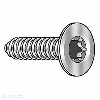 TAMPER-PRUF SCREW Scrw Sz #10 T20 Zinc 1.5 L PK50, 5JU44