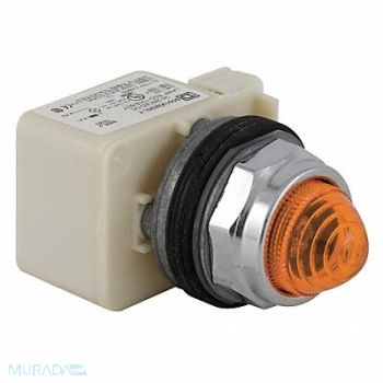 SCHNEIDER ELECTRIC H4515 Pilot Light LED 120V 30mm Chrome Amber, 5KAR8