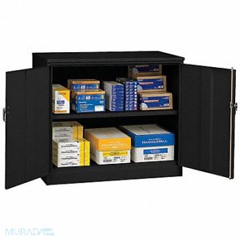 TENNSCO Storage Cabinet 42 x48 x24 Black 2Shlv, 5KCD7