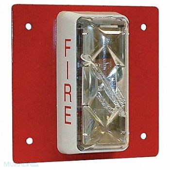EDWARDS SIGNALING Strobe Steel Red, 5KDF7