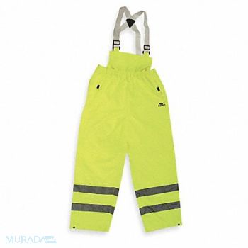 CONDOR Rain Bib Overall Unrated Ylw/Grn 4XL, 4PCU7