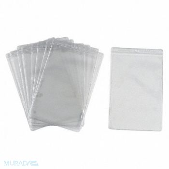 BRADY Shop Env 8-1/2x5-1/2 In Clear Plstc PK10, 5KN58