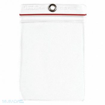 BRADY Prot Env 6-1/2 x 4-1/2 In Clear PK10, 5KN60