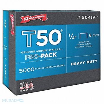 ARROW Staples T50 3/8x1/4 In L PK5000, 5KPV7