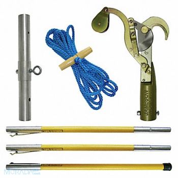 JAMESON Tree Pruner (3) 6 ft Poles Fiberglass, 5KRE8