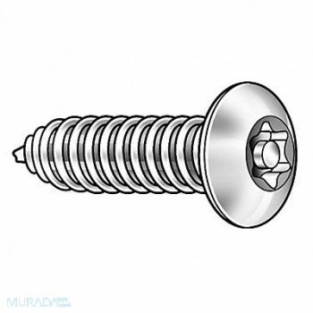 TAMPER-PRUF SCREW Scrw Sz #6 T10 Blk Oxide 1/2 L PK25, 5KU87