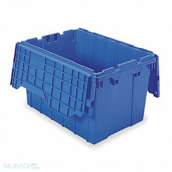 AKRO-MILS F8959 Attached Lid Ctr Blue Solid Ind Grd Poly, 5LA33
