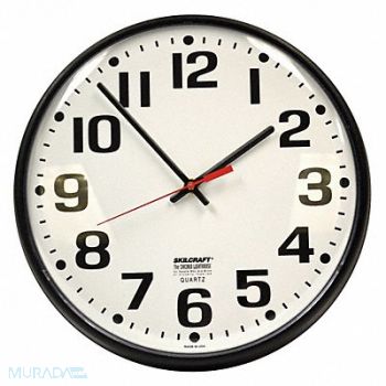 ABILITY ONE Wall Clock Analog Battery, 5LG33