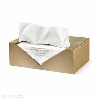 ABILITY ONE Dry Wipe 14-1/4 x 25 White, 5LG70