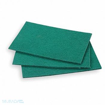 ABILITY ONE Scouring Pad 9 1/2 in L Green PK10, 5LG75