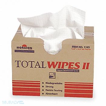 ABILITY ONE Dry Wipe 13-1/4 x 16-1/2 White, 5LG91