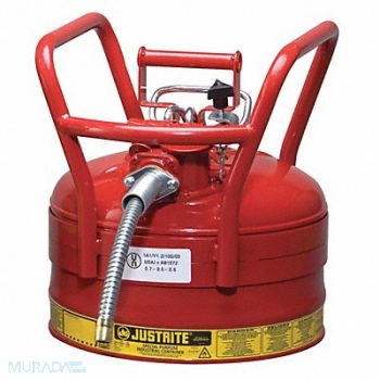 JUSTRITE Type II DOT Safety Can Red 16-1/2 in H, 5LRG3