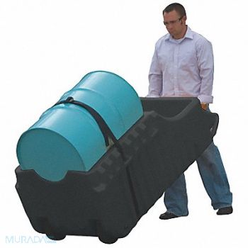 JUSTRITE Outdoor Dispensing Dolly Black 66 Gal, 5LTN3